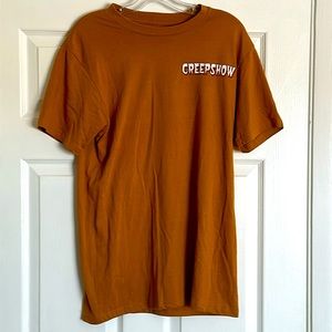 Creepshow double sided mustard color M tee shirt